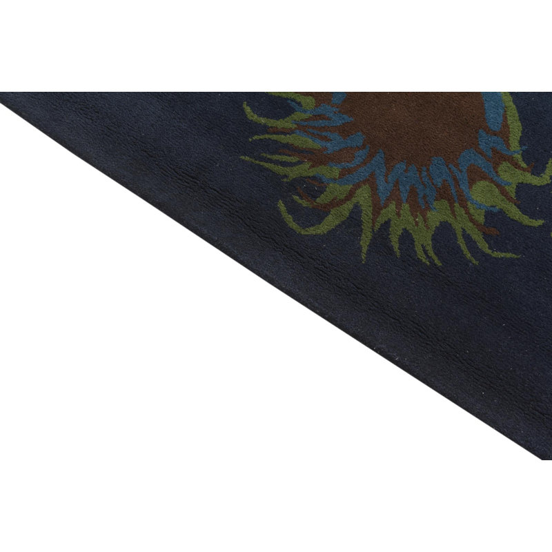Tapis carré bleu marine Parris