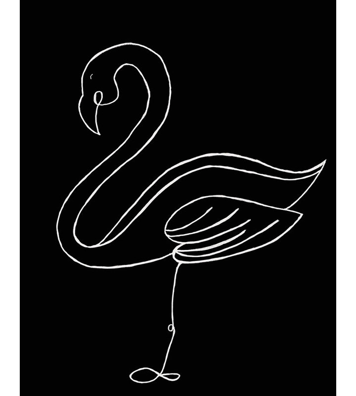 Silly Flamingo Painting by Adam Mowery, Image Brush Gel