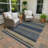 Machine Washable Indoor/Outdoor Lockway ACN2427 Stripes Rug-1453856433