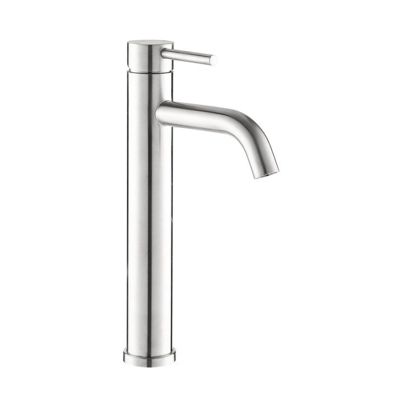 Robinet de salle de bain en nickel brossé - Robinet pour salle de bain moderne à une poignée, Nickel brossé