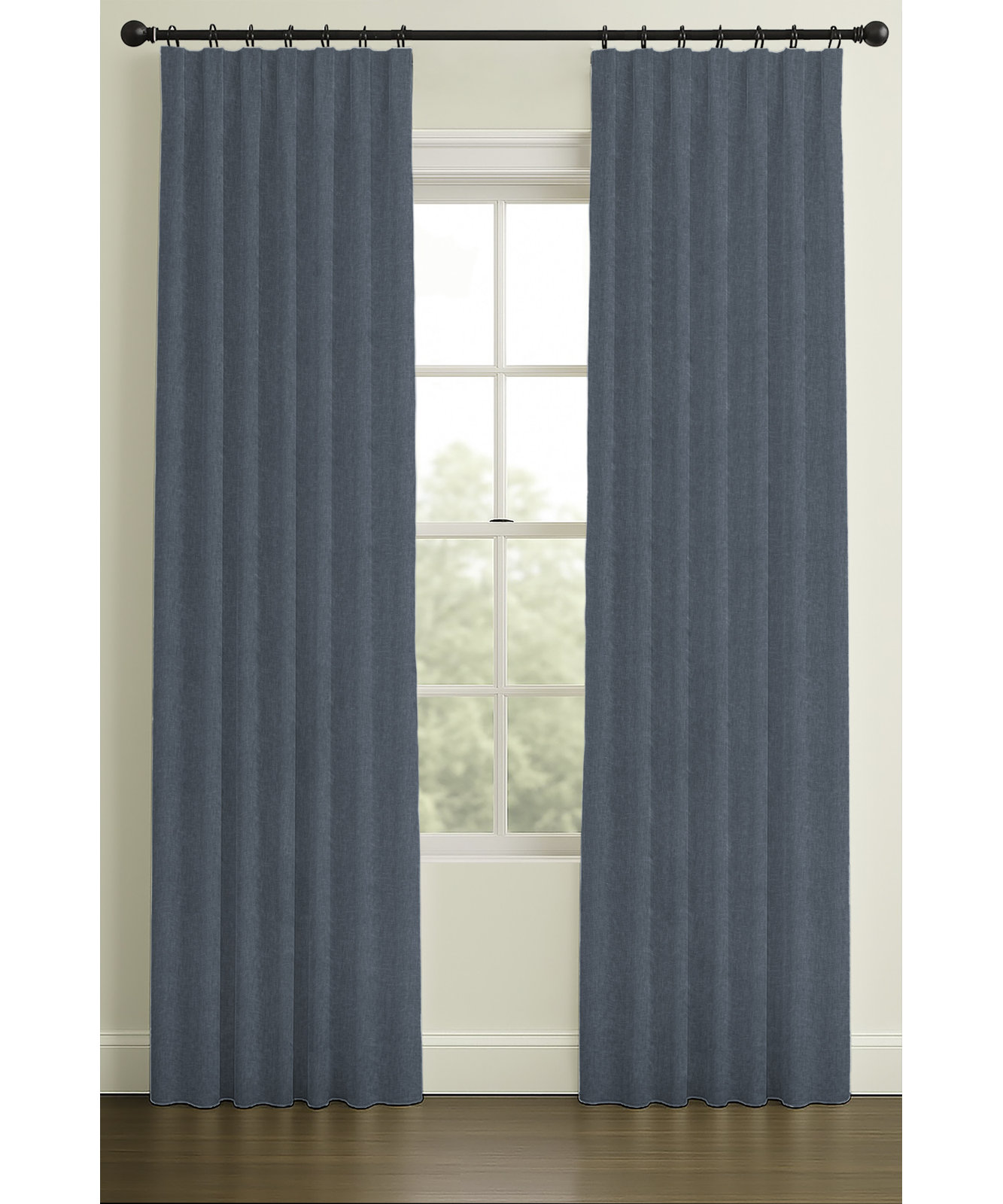 Varenna Ramie Curtain in Ensign, 50" W x 108" L, Double, Rod Pocket
