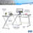 L-Shaped Tempered Glass Top Computer Desk With Pull Out Keyboard Panel, Clear