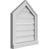 Peaked Top Surface Mount Signature Urethane Functional Gable Vent 9/12 Pitch, Primed Tan