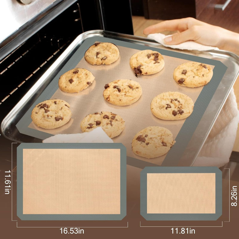 Ensemble de 3 tapis de cuisson réutilisables