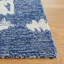 Tapis ivoire / bleu en laine / coton touffeté à la main Ikat-446557434