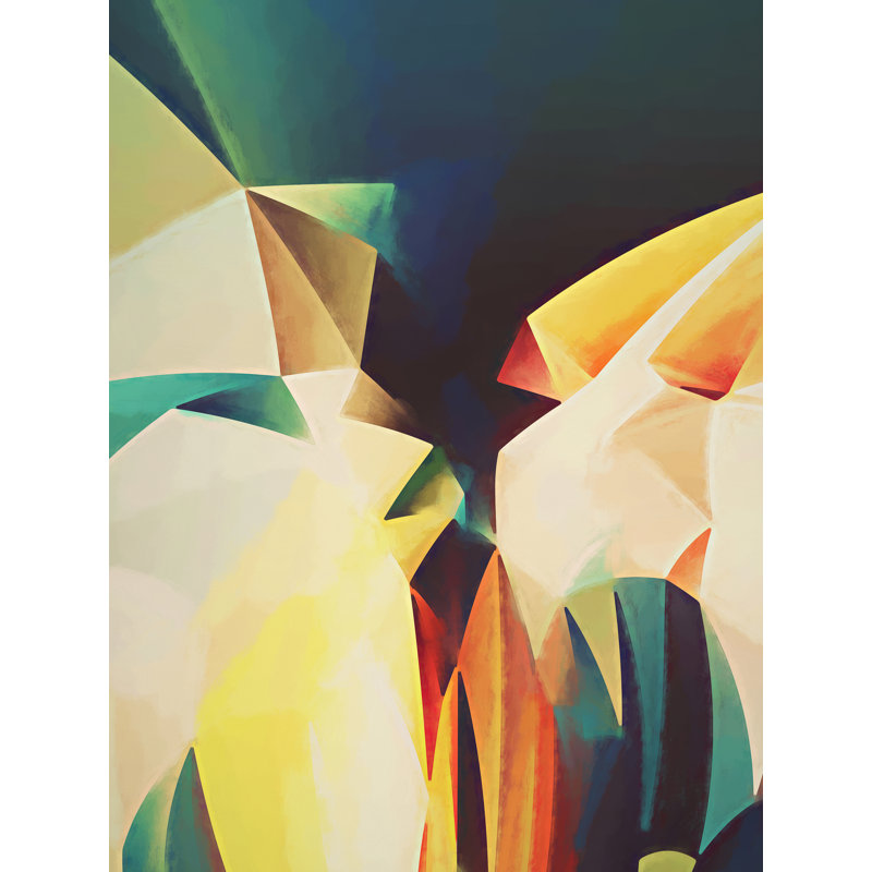 Abstract Composition 978 Print by Angel Estevez, 31.2" H x 25.2" W, Black Framed Paper