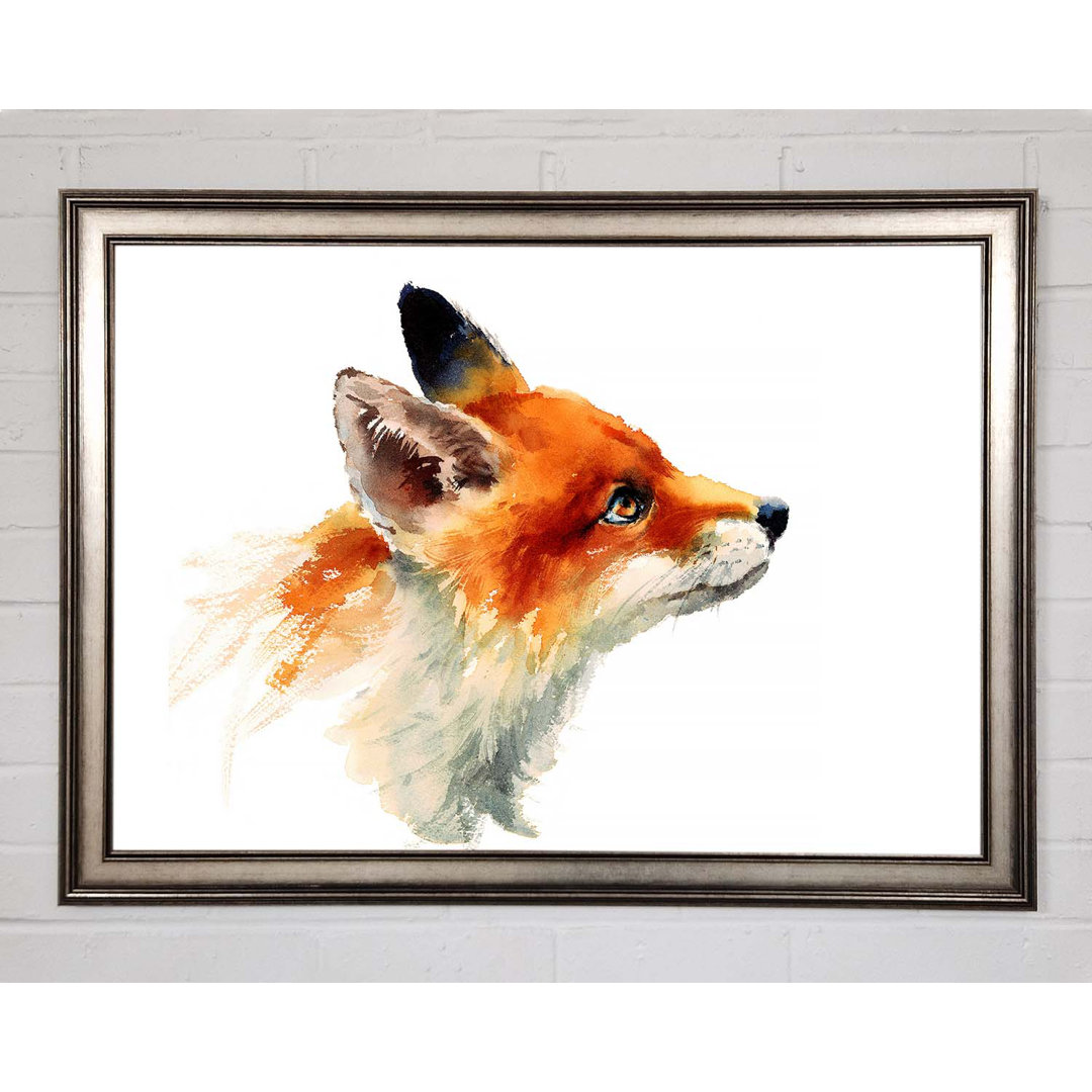 Viso Fox Love Gerahmter Druck Wandkunst