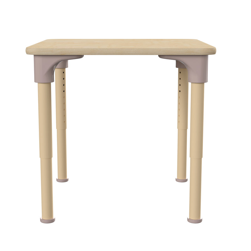 Table de classe carrée en bois à hauteur ajustable Bright Beginnings, Brun