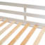 Lit superposé simple en bois avec toit, échelle et toboggan