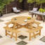 Table de pique-nique extérieure L 70 po x l 70 po Austinn-915699312