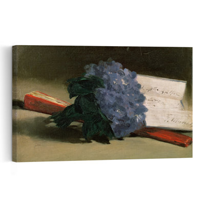 Bouquet Of Violets, 1872 Abstract Contemporary Wall Art Print by Edouard Manet - Wrapped Canvas Print