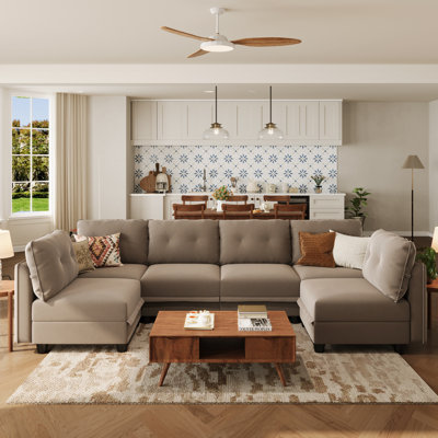 Zendajas 6 - Piece Modular U-Shape Sectional Sofa with Storage