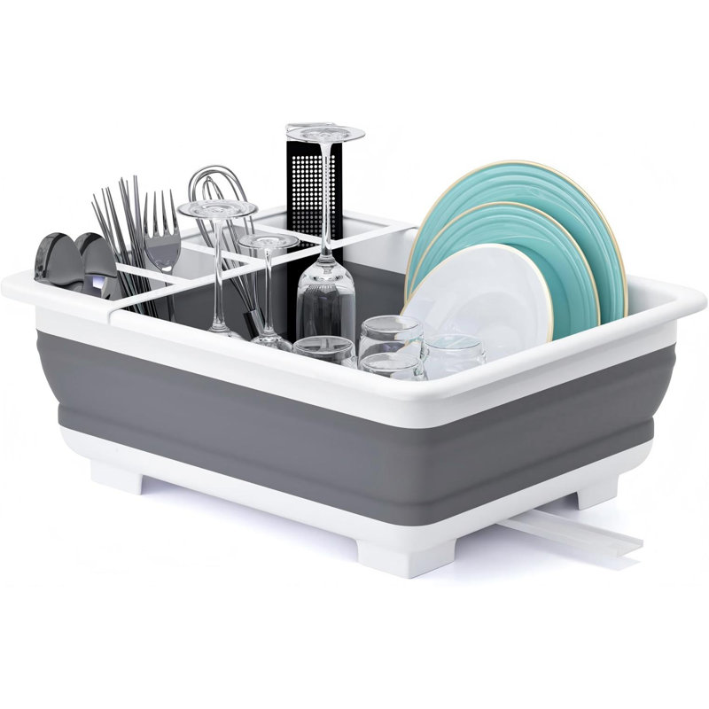 Plastic Dish Rack, White