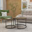 Ensemble de 2 tables d'appoint rondes modernes avec structure en métal-493228945-493228946