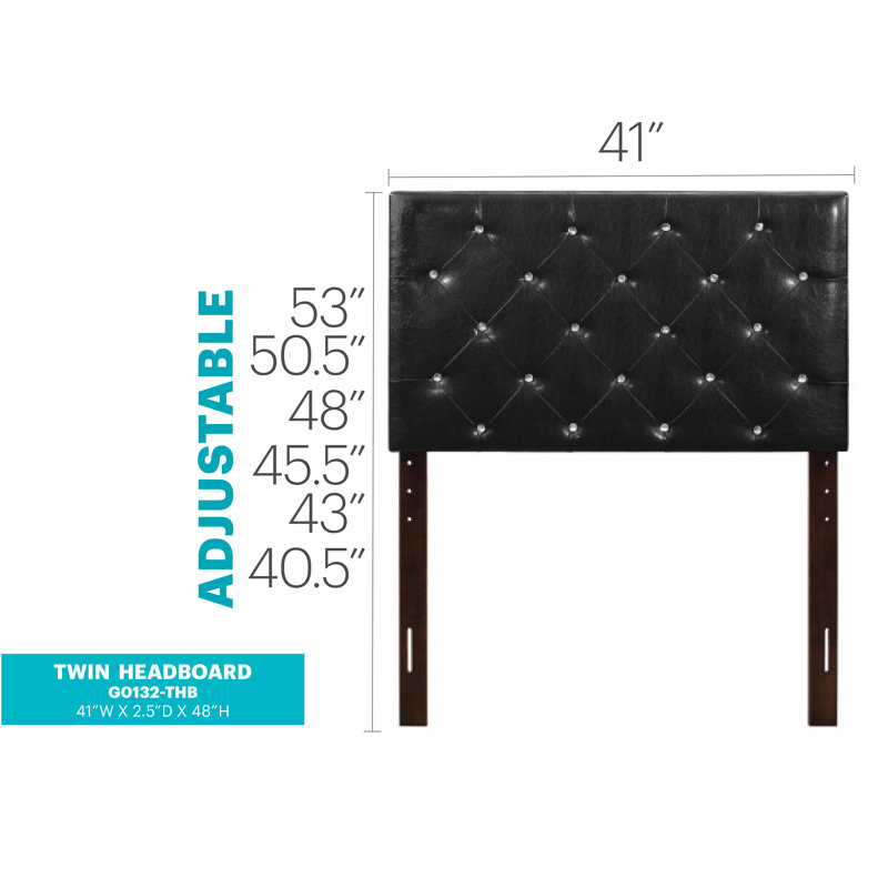Upholstered Headboard, Twin, Pink 2
