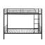 Mobilier de chambre à coucher moderne avec lit superposé simple au-dessus d'un lit simple en métal