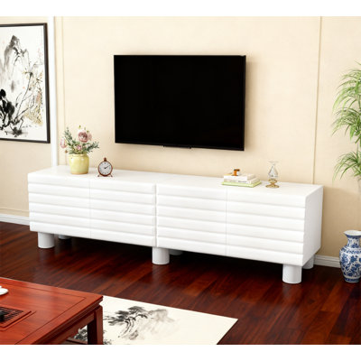 Élégant meuble télé avec porte réglable