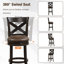 Tabouret de bar pivotant 31 po Brunetto-1810115299