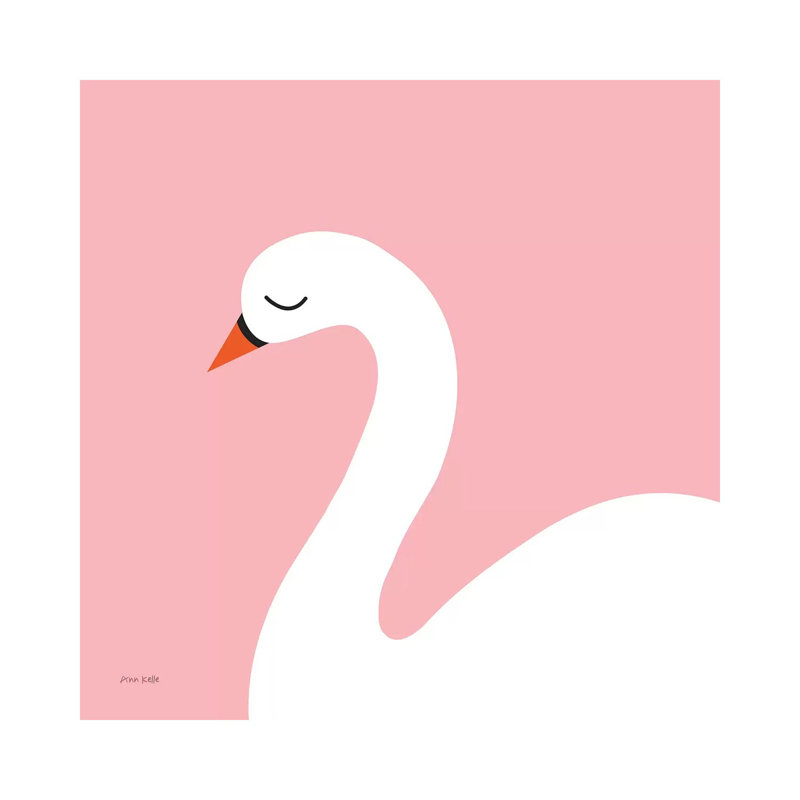 Swan by Ann Kelle - Wrapped Canvas Print, 30.48 cm H x 30.48 cm W