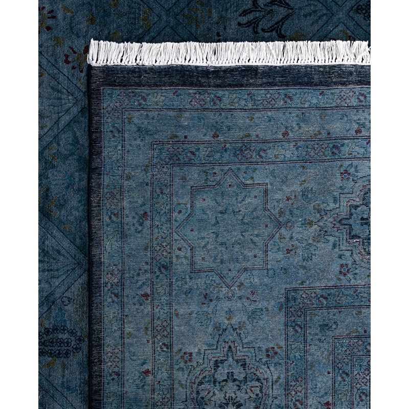 Overdyed One-of-a-Kind 9' 1" x 17' 9" Hand Knotted Area Rug