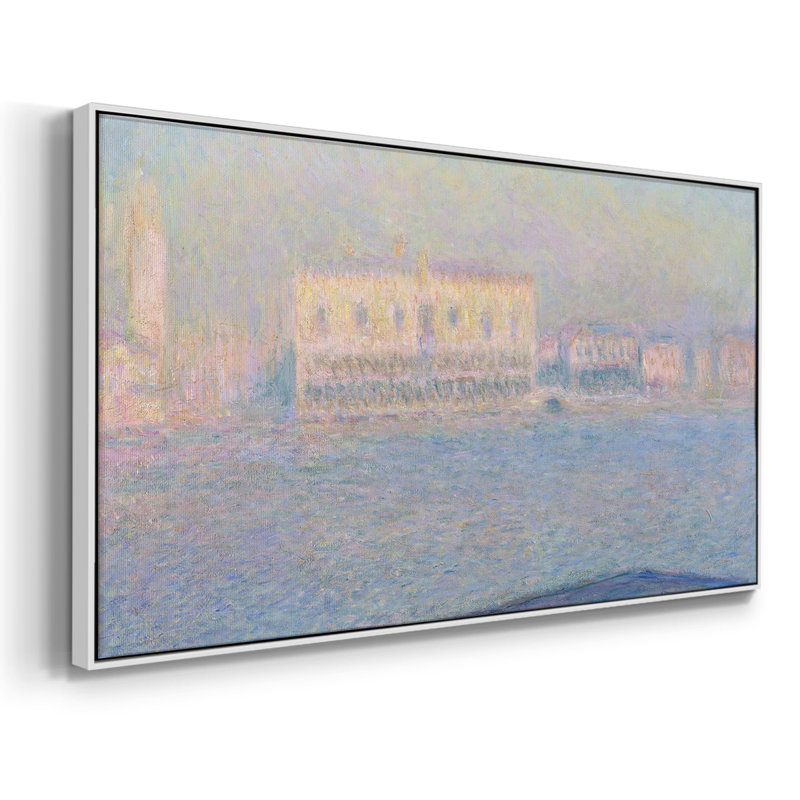 Série paysage - CCL XXXVI - Toile tendue avec châssis encadré - Prêt à être accroché, Silver, H 21 po x l 41 po