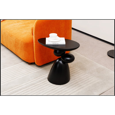 Lucky Stone End Table, Fiberglass Side Table, Modern Minimalist Corner Coffee Table