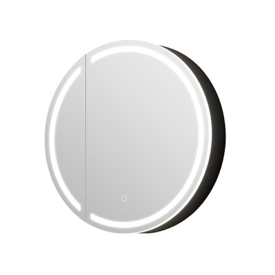Radiant 24x24" Round Frameless Surface-Mount LED Lighted Bathroom Mirror Medicine Cabinet