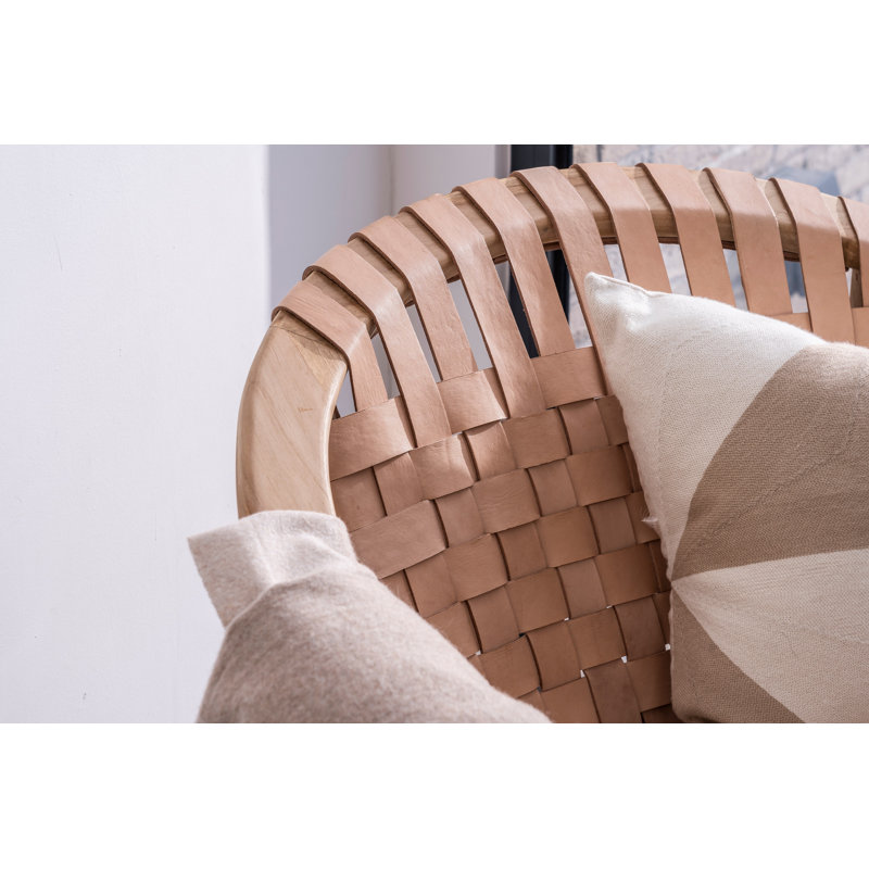 Upholstered Barrel Chair, Beige