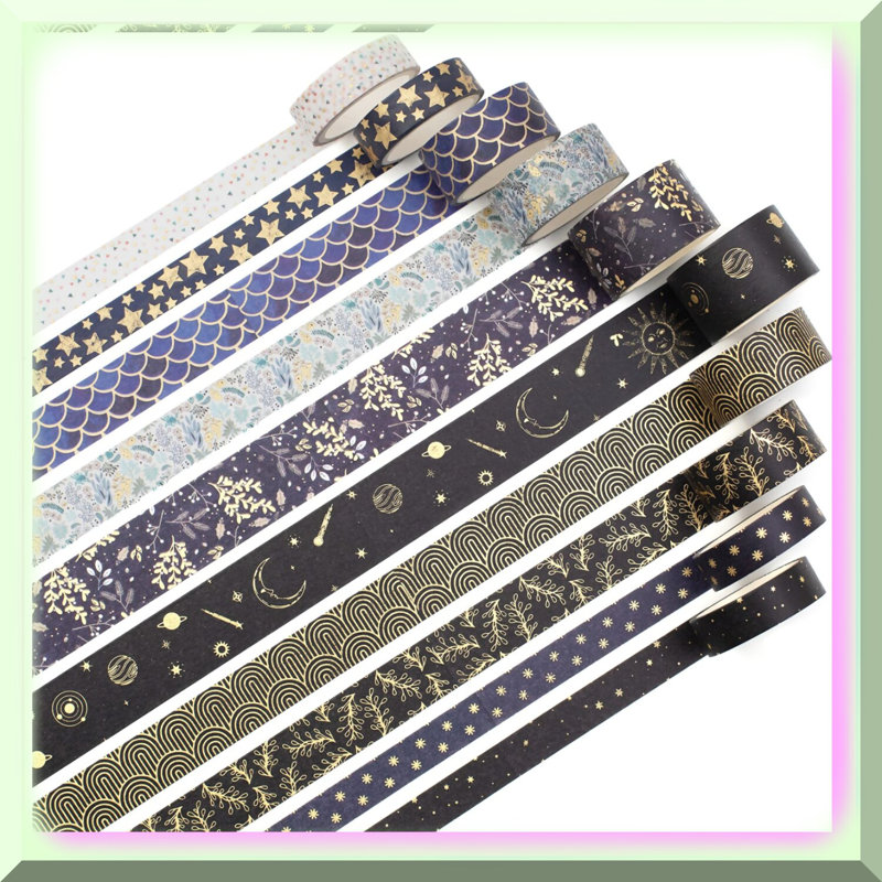 Print Decorative Washi Tape Set - 10 Rolls