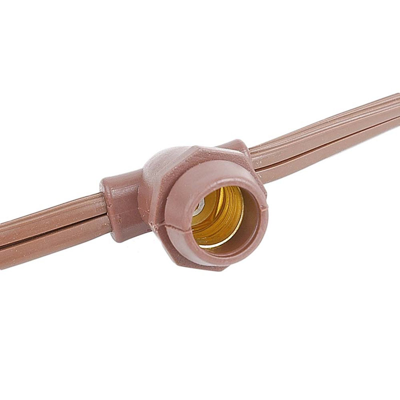 Woodell Outdoor 100 - Bulb 9'' Plug-in Novelty String Light, Brown