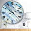 Azral Blue Silver Spring II - horloge murale moderne-36850761