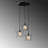 Industrial Style Chandelier, Black Metal Body & Base Plate, Adjustable Height 11.8 - 47.2 inches | 21.3-inch Diameter, 3 x E27 Socket (Max 40W) | Perfect for Modern Dining Rooms, Living Spaces & Entryways
