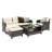 Raelani Wicker 4 - Person Patio Conversation Set with Cushions
