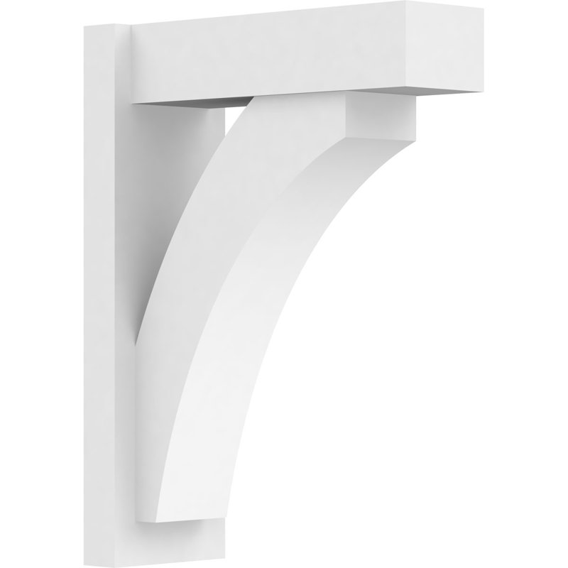 Persienne en PVC de qualité architecturale avec extrémités en bloc Thorton, L 7 po, H 24 po x P 18 po
