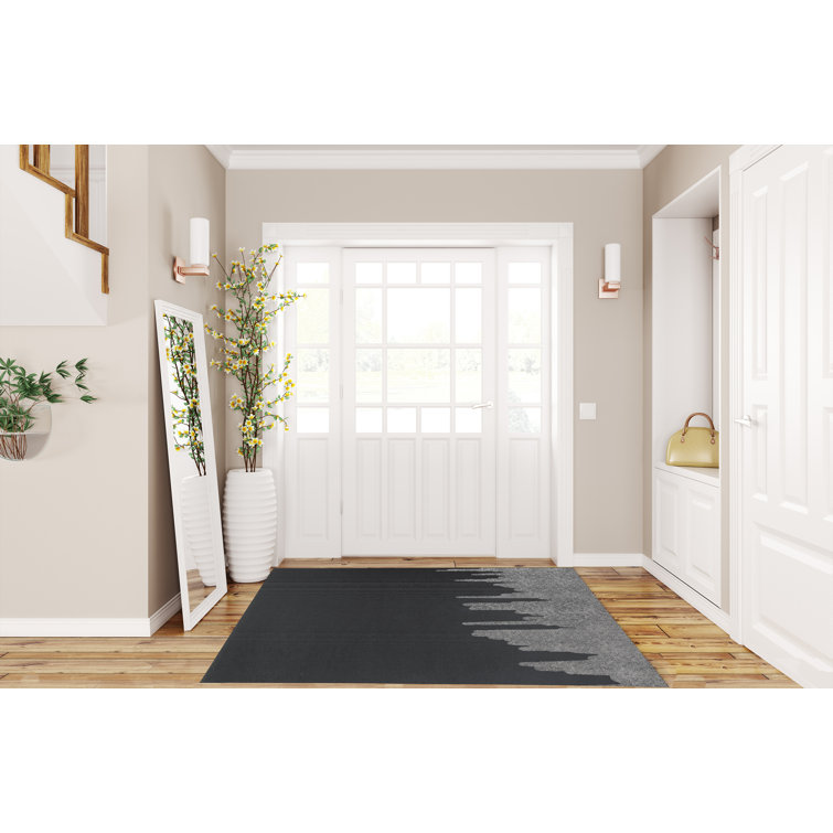 Jennya 71 L x 47 W Non-Slip Indoor Door Mat Corrigan Studio Mat Size: 0.40 H x 23.50 W x 35.50 L, Color: Charcoal