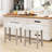 Counter Height Bar Stools Set With Rubber Wood Legs Footrest Modern For Home-1348869091