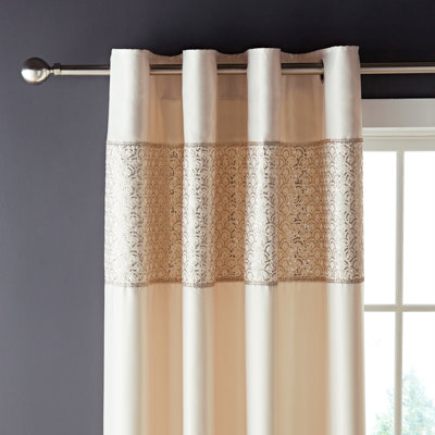 Deco Sequin Lined Eyelet Curtains