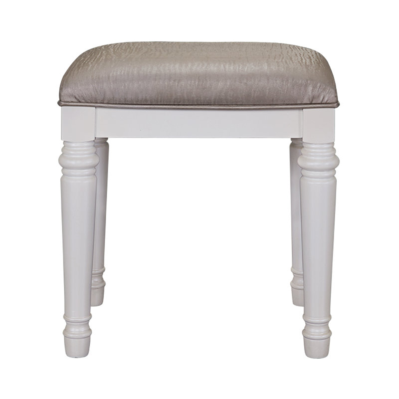 Manufactured Wood Accent Stool, White