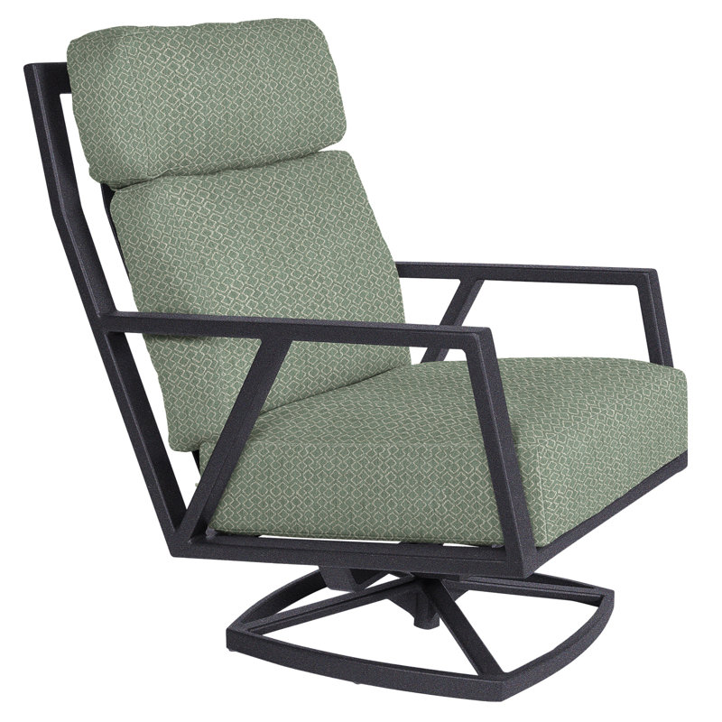 Aris Outdoor Rocker Chair, Graphite, Sash Denim