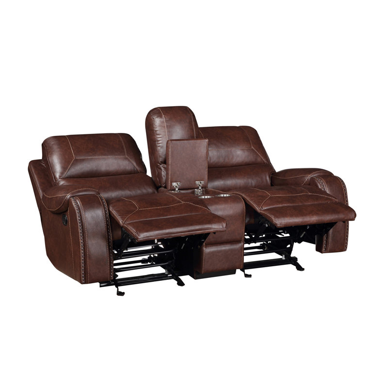 Causeuse inclinable manuelle Keily - brun foncé
