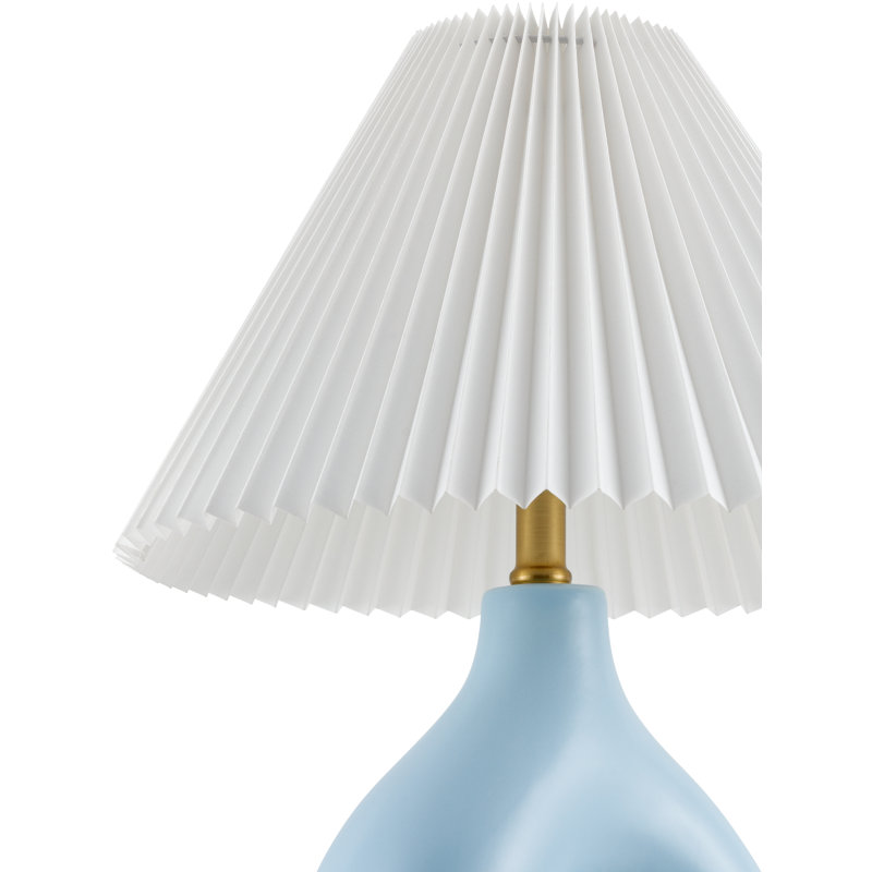 Celes Table Lamp, Baby Blue, White