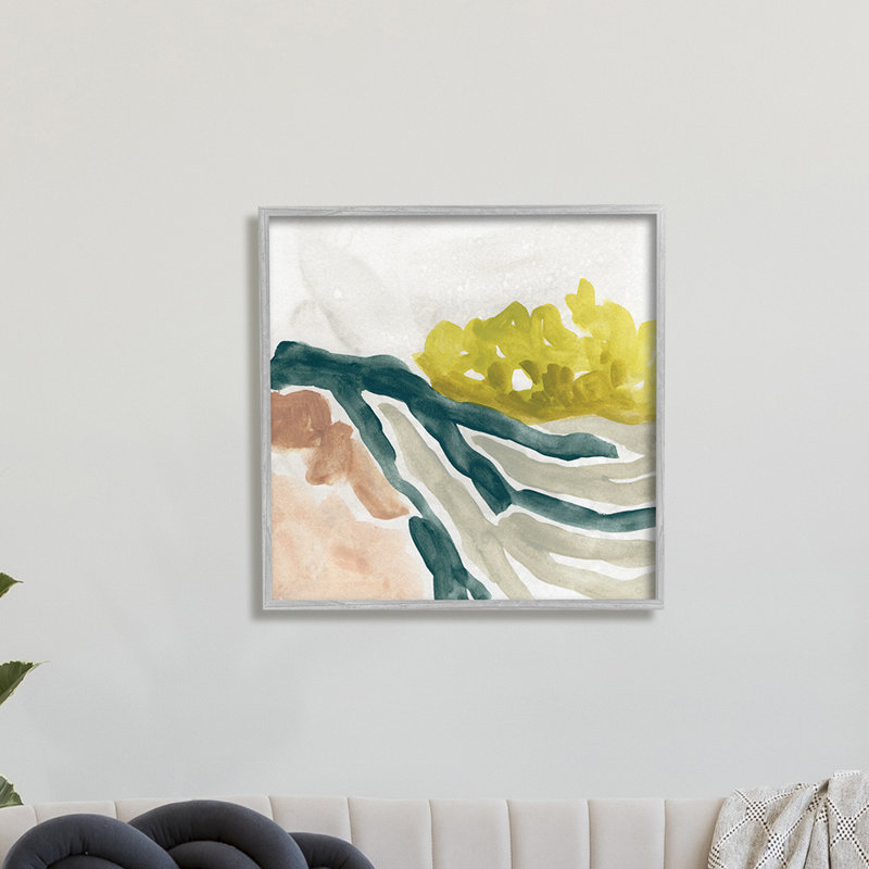 Rivière, ruisseau, courant, doux, abstrait, nature, paysage, H 17 po x l 17 po, Estampe numérique Farmhouse