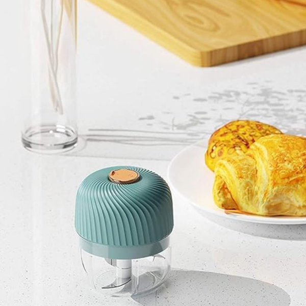 Electric Mini Garlic Chopper, 250ml Plastic Usb Rechargeable