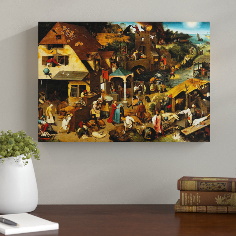 Netherlandish Proverbs by - Wrapped Canvas, 50cm H x 76cm W