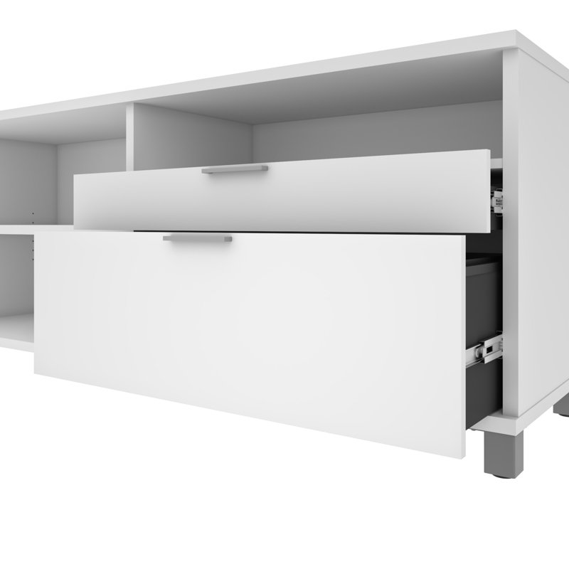 Ornello Reversible 72W L-Shape Executive Desk, White