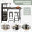3 Piece Bar Table and Chairs Set with 6-Bottle Wine Rack