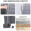 Store banne rétractable pour terrasse, 118,1 po x 62,24 po, gris foncé, résistant aux intempéries, pour patio-650493713