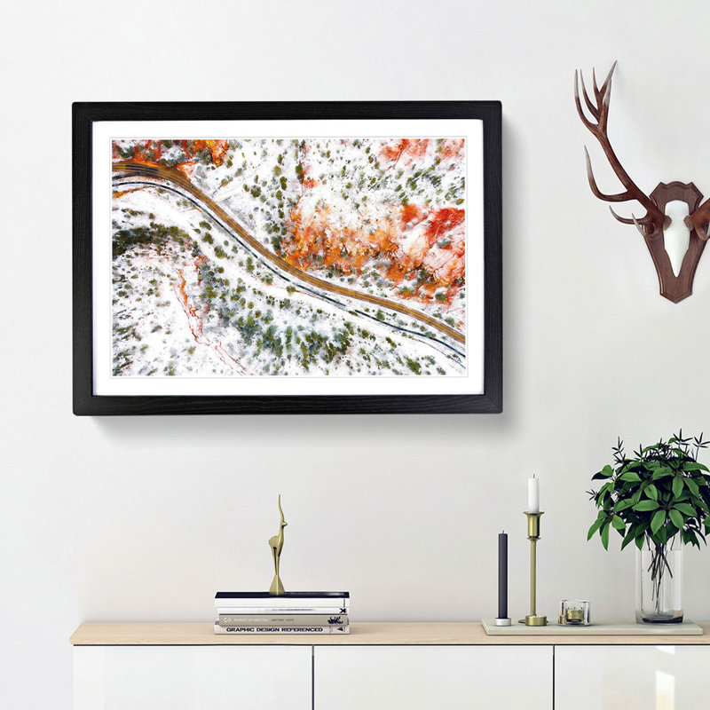 The Road to Nowhere - Picture Frame Painting Print, 45cm H x 63cm W x 2cm D, Black Framed