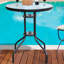 Round Metal Outdoor Bistro Table , 60cm cm W 60cm cm D