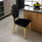 Velvet Upholstered Metal Parsons Chair